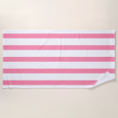 Rosa Streifen Strandtuch (Vorderseite)