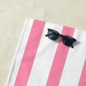 Rosa Streifen Strandtuch (Beispiel)