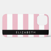 Rosa Streifen, Streifen, Linien, Ihr Name Case-Mate iPhone Hülle (Rückseite (Horizontal))