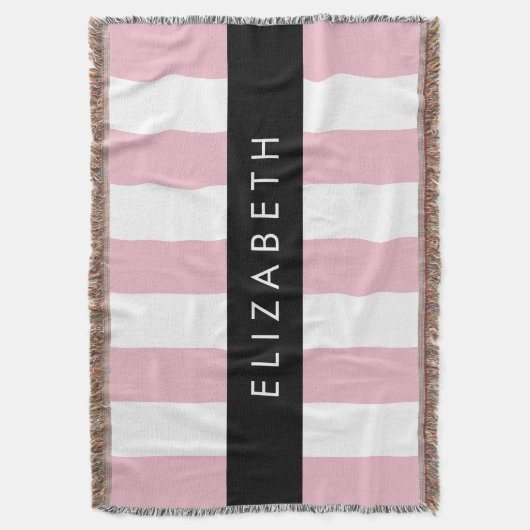 Rosa Streifen, Streifen, Linien, Ihr Name Decke (Vorderseite Vertikal)