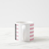 Rosa Streifen, Streifen, Linien, Ihr Name Espressotasse (Rückseite)