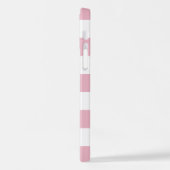 Rosa Streifen, Streifen, Linien, Ihr Name iPhone Hülle (Linke Seite)