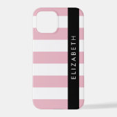 Rosa Streifen, Streifen, Linien, Ihr Name iPhone Hülle (Rückseite)