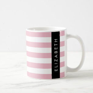 Rosa Streifen, Streifen, Linien, Ihr Name Kaffeetasse