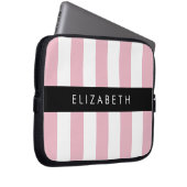 Rosa Streifen, Streifen, Linien, Ihr Name Laptopschutzhülle (Vorne Rechts)
