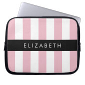 Rosa Streifen, Streifen, Linien, Ihr Name Laptopschutzhülle (Vorderseite)