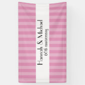 Rosa Streifen, Streifenmuster, Linien, Jubiläum Banner (Vertikal)