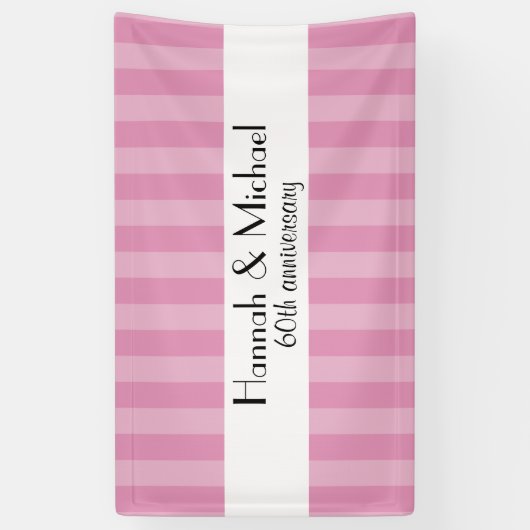 Rosa Streifen, Streifenmuster, Linien, Jubiläum Banner (Vertikal)