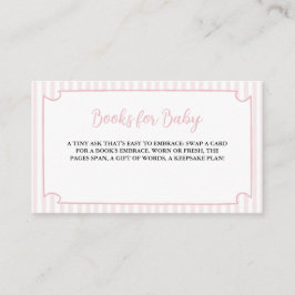 Rosa Streifen Tini One ist auf dem Weg Bücher für Begleitkarte