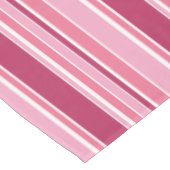 Rosa Streifen Tischdecke (Schrägansicht)