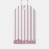 Rosa Streifen und Brautparty Geschenkanhänger (Rückseite)