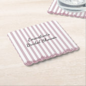 Rosa Streifen und Brautparty Untersetzer (angewinkelt)