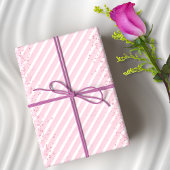 Rosa Streifen und Glitzer Elegante Geschenkpapier