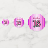 Rosa Streifen und Glitzer Konfetti (Vorderseiten)