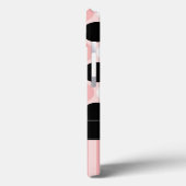 Rosa Streifen und große Punkte Case-Mate iPhone Hülle (Rückseite / Links)