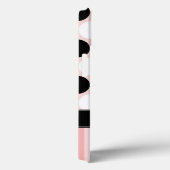 Rosa Streifen und große Punkte Case-Mate iPhone Hülle (Rückseite / Rechts)