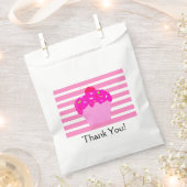 Rosa Streifen und Kuchen Geschenktütchen (Ausgeschnitten)