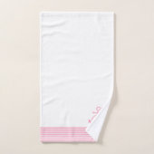 Rosa Streifen und nautisches Set (Handtuch)