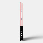 Rosa Streifen und Polka-Punkte Case-Mate iPhone Hülle (Rückseite / Links)