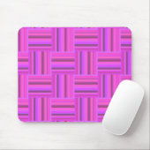 Rosa Streifen Webmuster Mousepad (Mit Mouse)