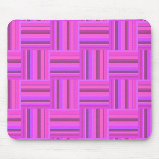 Rosa Streifen Webmuster Mousepad (Vorne)