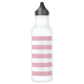 Rosa Streifen, weiße Streifen, gestreiftes Muster Edelstahlflasche (Links)