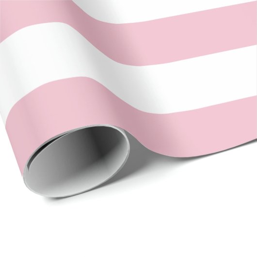 Rosa Streifen, weiße Streifen, gestreiftes Muster Geschenkpapier (Rolleneckpunkt)