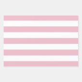 Rosa Streifen, weiße Streifen, gestreiftes Muster Geschenkpapier Set (Vorderseite 2)