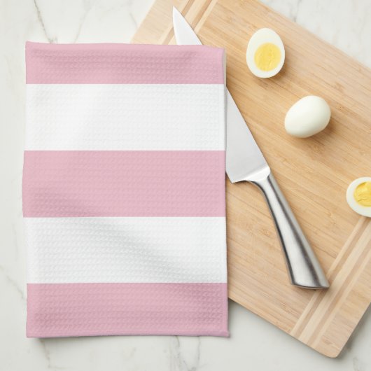 Rosa Streifen, weiße Streifen, gestreiftes Muster Geschirrtuch (Viertel Falte)