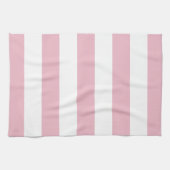 Rosa Streifen, weiße Streifen, gestreiftes Muster Geschirrtuch (Horizontal)