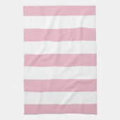 Rosa Streifen, weiße Streifen, gestreiftes Muster Geschirrtuch (Vertikal)