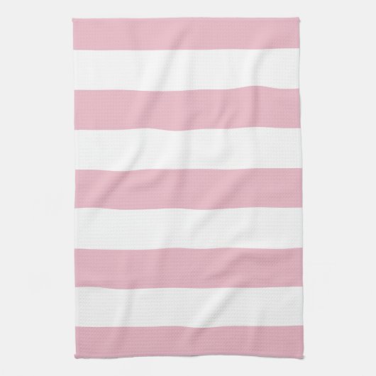 Rosa Streifen, weiße Streifen, gestreiftes Muster Geschirrtuch (Vertikal)