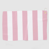 Rosa Streifen, weiße Streifen, gestreiftes Muster Golfhandtuch (Horizontal)