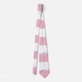 Rosa Streifen, weiße Streifen, gestreiftes Muster Krawatte (Rückseite)