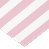 Rosa Streifen, weiße Streifen, gestreiftes Muster Mittelgroßer Tischläufer (Ecke)