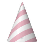 Rosa Streifen, weiße Streifen, gestreiftes Muster Partyhütchen (Links)
