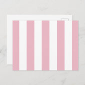 Rosa Streifen, weiße Streifen, gestreiftes Muster Postkarte (Vorne/Hinten)