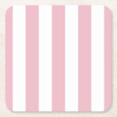Rosa Streifen, weiße Streifen, gestreiftes Muster Rechteckiger Pappuntersetzer (Vorderseite)