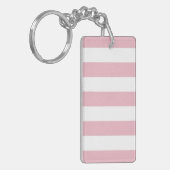 Rosa Streifen, weiße Streifen, gestreiftes Muster Schlüsselanhänger (Vorderseite links)