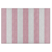 Rosa Streifen, weiße Streifen, gestreiftes Muster Schneidebrett (Vorderseite)