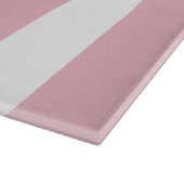 Rosa Streifen, weiße Streifen, gestreiftes Muster Schneidebrett (Ecke)
