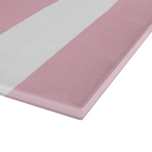 Rosa Streifen, weiße Streifen, gestreiftes Muster Schneidebrett (Ecke)