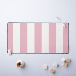 Rosa Streifen, weiße Streifen, gestreiftes Muster Schreibtischunterlage