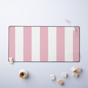 Rosa Streifen, weiße Streifen, gestreiftes Muster Schreibtischunterlage