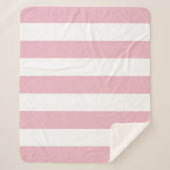 Rosa Streifen, weiße Streifen, gestreiftes Muster Sherpadecke (Vorderseite)