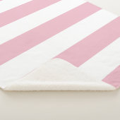 Rosa Streifen, weiße Streifen, gestreiftes Muster Sherpadecke (3/4)