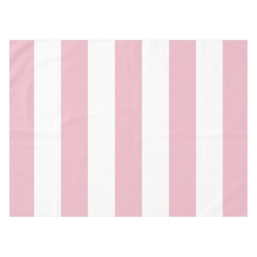 Rosa Streifen, weiße Streifen, gestreiftes Muster Tischdecke (Vorderseite (Horizontal))