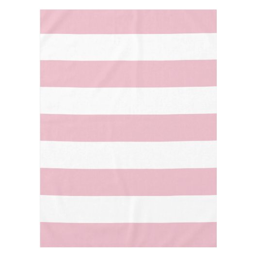 Rosa Streifen, weiße Streifen, gestreiftes Muster Tischdecke (Vorderseite)