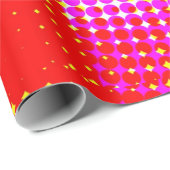 rosa Streifenmuster Geschenkpapier (Rolleneckpunkt)