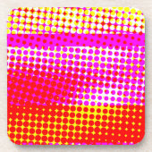 rosa Streifenmuster Getränkeuntersetzer (Vorderseite)